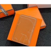Spot Classic Hermes MagSafe Card Holder H0317 Brown/Squirrel 2026