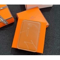 Original Cheap Hermes MagSafe Card Holder H0317 Brown/Walrus 2026