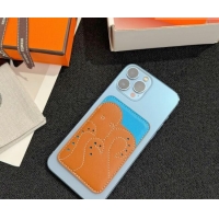 Classic Discount Hermes MagSafe Card Holder H0317 Brown/Blue/Octopus 2026