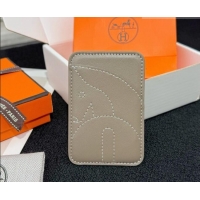 Modern Classic Hermes MagSafe Card Holder H0317 Horse/Grey 2026