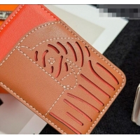 Famous Brand Hermes MagSafe Card Holder 0317 Zebra/Brown/Orange 2026