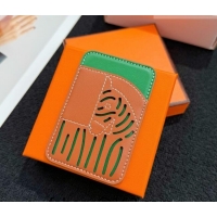 Top Design Hermes MagSafe Card Holder 0317 Zebra/Brown/Green 2026