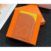 Unique Style Hermes MagSafe Card Holder 0317 Elephant/Brown/Yellow 2026