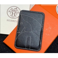 Reasonable Price Hermes MagSafe Card Holder 0317 Horse/Black 2026