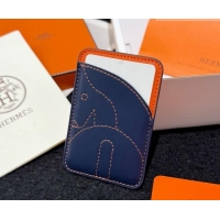Grade Discount Hermes MagSafe Card Holder 0317 Horse/Blue/Orange 2026
