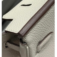Luxury Cheap Hermes Birkin Bag 25cm in Togo Leather 0414 8L Beton White 2026