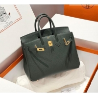 Grade Design Hermes Birkin Bag 25cm in Togo Leather 0414 6O Vert Cypres Green 2026