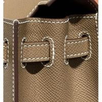 Market Sells Hermes Kelly Epsom Bag 25cm in Cow Leather H0414 Elephant Grey/Silver 2026 (Half Handmade)