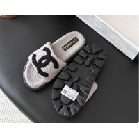 Buy Luxury Chanel Fluffy Slide Sandals CH091008 Grey 2026