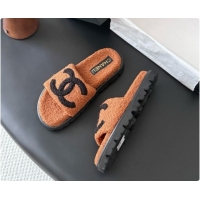 Shop Cheap Chanel Fluffy Slide Sandals CH091010 Dark Brown 2026