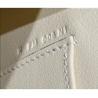 Best Grade Hermes Kelly Pochette Swift Bag 22cm in Cow Leather H0414 White/Grey 2026 (Half Handmade)