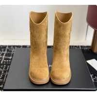 Luxury Chanel Short Boots in Suede Calfskin CH091020 Brown 2026