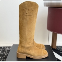 Low Price Chanel High Boots in Suede Calfskin CH091022 Brown 2026