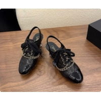 Cheap Design Chanel Slingbacks Pumps in Calfskin & Patent Leather CH091023 Black 2026