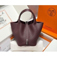 Discount Hermes Picotin Lock Mini Bag 18cm in Germany and Clemence TC Leather 4056 Saddle Red 2026 (Half Handmade)