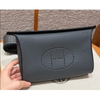 Classic Cheap Hermes Videpoches Bag in Togo Leather 2523 H0 Girs Misty/Silver 2026 (Half-Handmade)