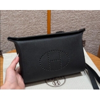 Top Quality Hermes Videpoches Bag in Togo Leather 2523 Black/Silver 2026 (Half-Handmade)