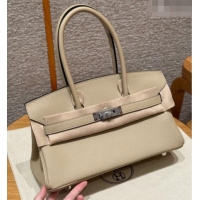 Discount Hermes Shoulder Birkin Bag in Evercolor Leather 2529 Trench/Silver 2026 (Half-Handmade)