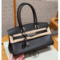 Shop Best Hermes Shoulder Birkin Bag in Evercolor Leather 2529 49 Ebene/Silver 2026 (Half-Handmade)