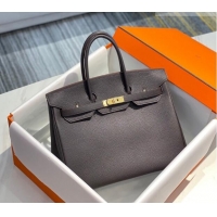 Top Design Hermes Birkin Bag 35cm In Togo Grained Leather H35 Ebony Brown