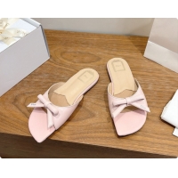 Lowest Cost Dior Lambskin Bow Slide Sandal D091048 Pink 2026
