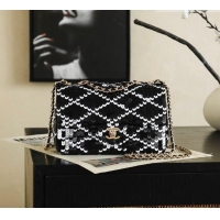 Market Sells Chanel Mini Sequins Flap Bag CH091406 Black 2026