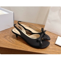 Most Popular Dior Heeled Slingback Sandal in Satin 3.5cm Heel D091068 Black 2026