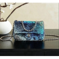 Best Price Chanel Mini Sequins Flap Bag CH091413 Blue 2026