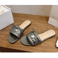 Lowest Cost Dior Cannage Slide in Black Quilted Cannage Lambskin Silver Grey 6091105 2026