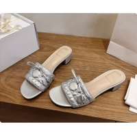 Low Price Dior Cannage Heeled Slide in Black Quilted Cannage Lambskin 3.5cm Heel Silver 6091114 2026
