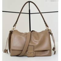 Best Discount Fendi Mamma Baguette Large Bag in Nappa Leather 8677L Pale Brown 2026