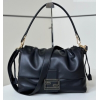Grade Design Fendi Mamma Baguette Large Bag in Nappa Leather 8677L Black 2026