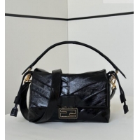 Big Discount Fendi Mamma Baguette Large Bag in Chevron Leather 8677L Black 2026