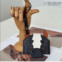Good Quality Fendi Best Friends Forever Card Case in FF Fabric and Brown Leather Horse-Head F66816 2026