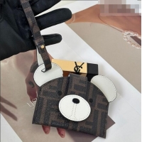 Top Quality Fendi Best Friends Forever Card Case in FF Fabric and White Leather 66816 Teddy Bear 2026