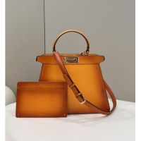 Popular Discount Fendi Peekaboo Iseeu Medium Bag in Calfskin Leather 70193L Orange 2026 Top