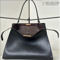 Best Discount Fendi Way Large Black Leather and Chocolate Suede Bag 369 2026 Top