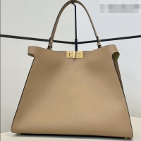 Best Product Fendi Way Large Light Brown Leather and Green Suede Bag 369 2026 Top