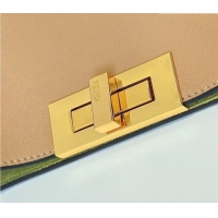 Best Product Fendi Way Large Light Brown Leather and Green Suede Bag 369 2026 Top