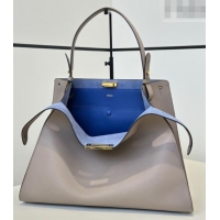 Market Sells Fendi Way Large Dove Grey Leather and Blue Suede Bag 369 2026 Top