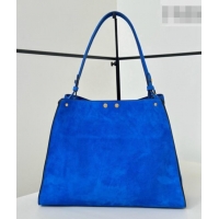 Grade Discount Fendi Way Medium Blue Suede Bag 368 2026 Top