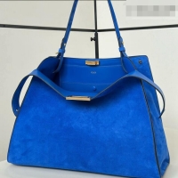 Original Cheap Fendi Way Large Blue Suede Bag 369 2026 Top