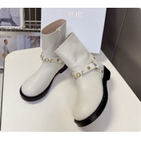 Top Quality Dior Bolt Ankle Boot in Calfskin D091136 White 2026