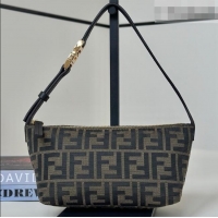 Grade Cheap Fendi Small Vanity Pouch Bag in FF Jacquard Fabric 8715 2026 Top