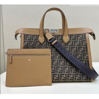 Reasonable Price Fendi Large Peekaboo Tote Bag in Brown FF Jacquard Bag 6805 2026