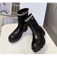 Good Product Dior Dentelle Ankle Boot in Black Calfskin & Oblique Embroidered Cotton and White Lace 6091143 2026