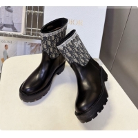 Best Luxury Dior Dentelle Ankle Boot in Black Calfskin & Dior Oblique Jacquard and White Lace 6091144 2026
