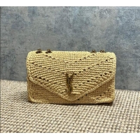 Promotional Saint Laurent Loulou Small Bag in Leather/Straw 801437 Beige 2026