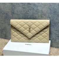 Original Cheap Saint Laurent PARIS Pouch in Grain De Poudre Leather 869533 Beige 2026