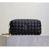 Inexpensive Saint Laurent CASSANDRE MATELASSÉ CARRÉ Pouch on chain in Lambskin 779649 Black 2026